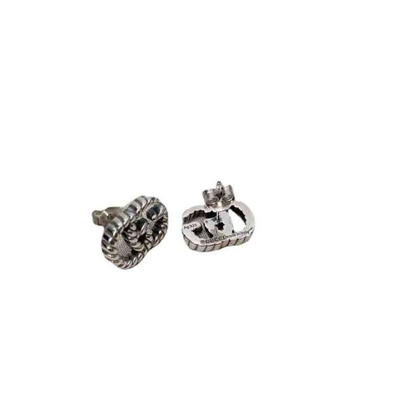 

new s925 silver used three-dimensional knurled earrings exclusive design jewel, Golden