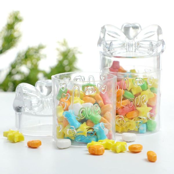 

gift wrap 10pcs/lot baby shower favors plastic bottle birthday party decoration transparent candy box jewelry case wedding gifts