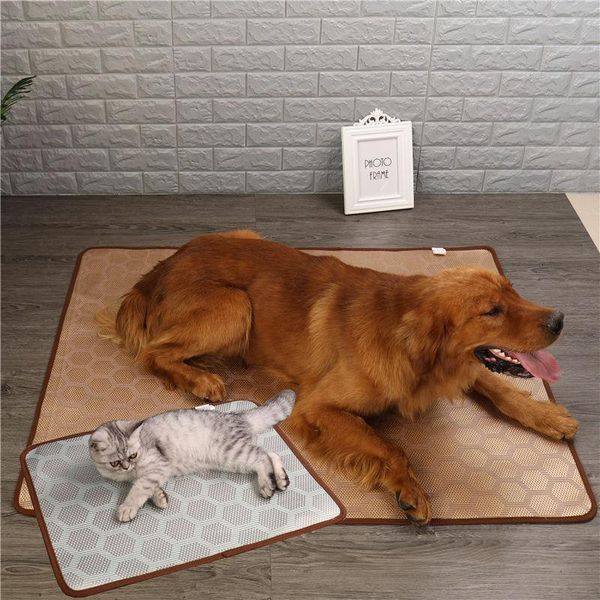 

kennels & pens dog mat summer cool pad pet ice silk cat teddy doghouse cooling bite-resistant mattress