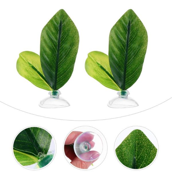

4pcs artificial aquarium plant simulation leaves lifelike landscape decorations