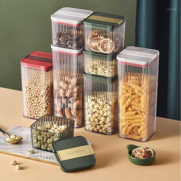 

storage bottles & jars 1800/1300/700/460ml food tank plastic kitchen jar box refrigerator noodle multigrain container