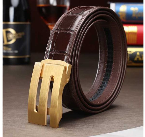 

100% real genuine crocodile belly skin men belt luxury quality fashion black brown color belts
