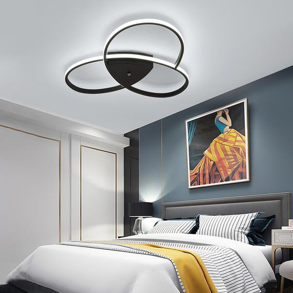 

ceiling lights lofahs led lamp for living room bedroom study home deco ac85-265v modern gold/black surface mounted