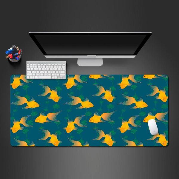 

mouse pads & wrist rests clever golden fish pattern pad washable large desktablet computer advanced game