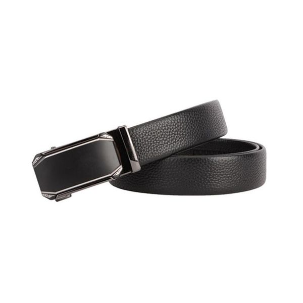 

belts men's belt 2021 lychee pattern head layer cowhide automatic trousers perforated alloy business, Black;brown