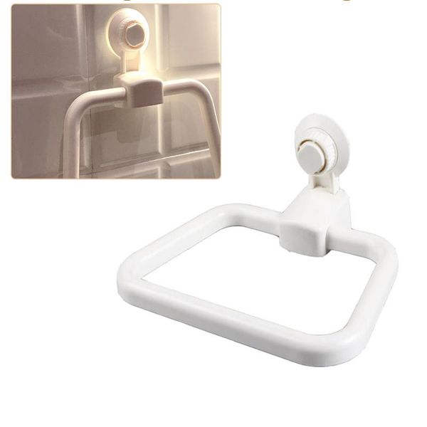 

towel racks ring vacuum strong suction cup punch kitchen hook household no trace storage shelf bathroom holder