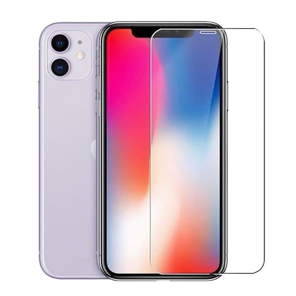 Proteggi schermo in vetro temperato per iPhone 12 11 Pro Max XR XS 6 7 8 Plus SE Pellicola protettiva per cellulare Protezione frontale