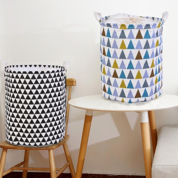 

1pc folding laundry basket round storage bin bag large hamper collapsible clothes toy bucket organizer capacity bags