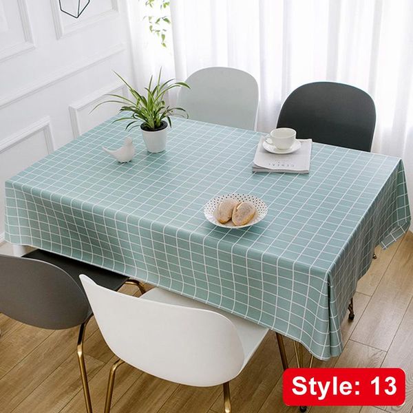 

table cloth tablecloth dustproof rectangle cover slip resistant simple plaid style 140*180cm smd66