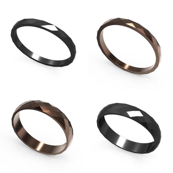 

cremo stainless steel finger ring aluminum material black mysterious inner ladies prom street dance with accessories j cluster rings, Golden;silver