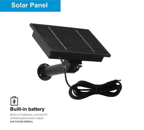 

cameras outdoor 4w solar panel 5v 2m high efficiency power supply security camera hunting installation 6 pcs 18650 rechargeable battery