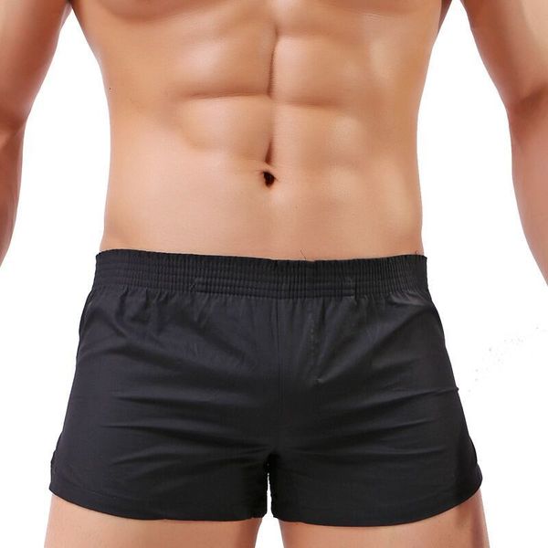 

underwear men cotton colorful loose men's panties big short breathable flexible shorts boxers home underpants, Black;white