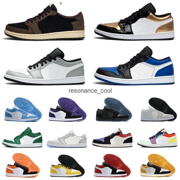 

jumpman 1 1s low men basketball shoes unc reverse bred smoke wolf grey mocha pine green royal toe mens women trainers sports sneakers