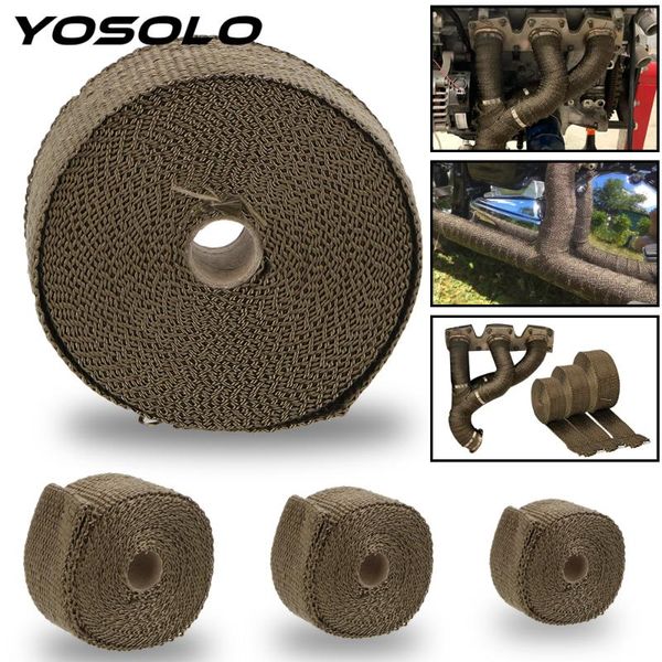 

motorcycle exhaust system yosolo fiberglass heat shield tape wrap thermal protection for 5cm*5m 10m 15m