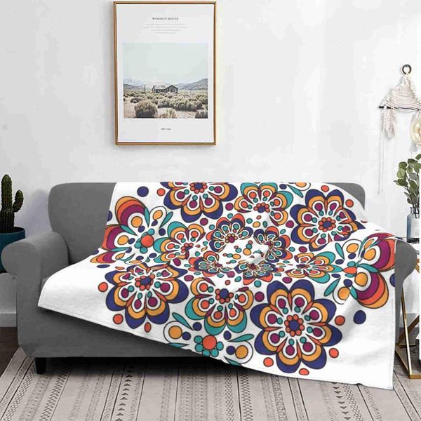 

blankets modern abstract ethnic floral ornament latest super soft warm light thin blanket colorful boho traditional bohemian