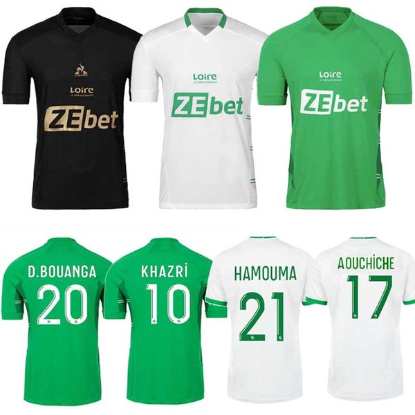 

2021 maillot de foot as saints-Ã©tienne soccer jersey man kids kit youssouf 21 22 st etienne khazri boudebouz aholou asse 2022 football shirt, Black;yellow