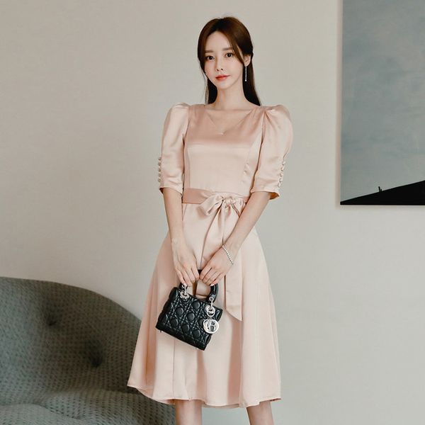 

comfortable arrival arc formal temperamental style fresh work elegant personality beautiful spring dress, Black;gray
