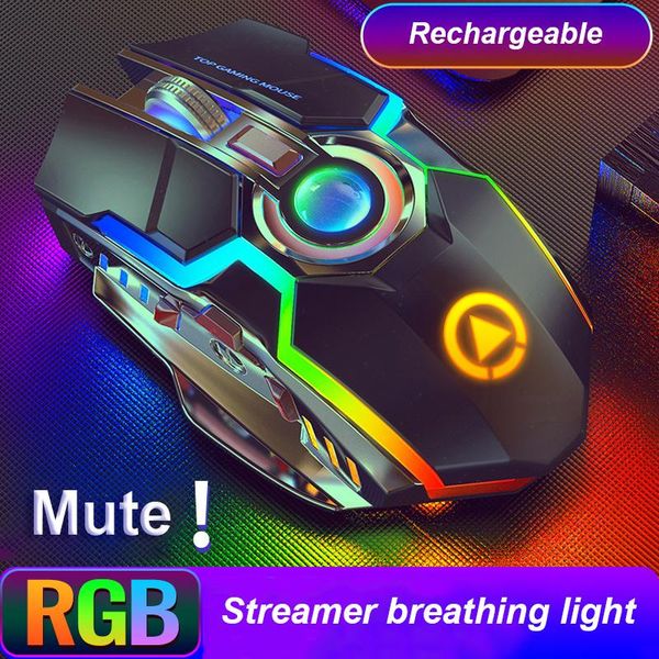 

bluetooth gaming mouse rechargeable wireless ergonomic rgb led mice backlit optical 2.4g for lapcomputer notebook