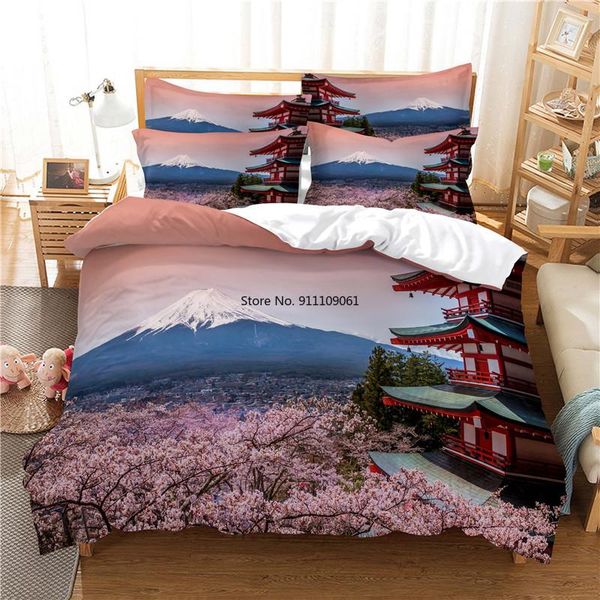 

bedding sets beautiful oriental cherry set duvet cover 3d rainforest digital printing bed linen  size