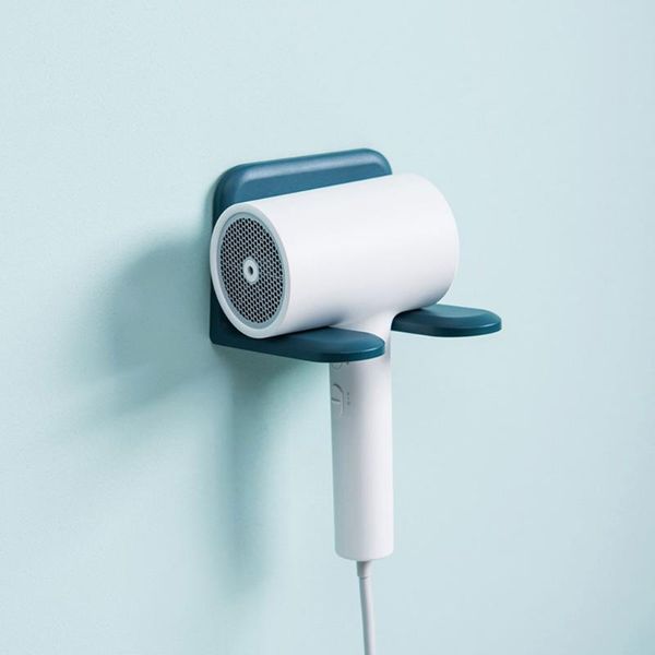 

bathroom shelves accessories abs hanging hair dryer rack home decor wall mounted storage holder waterproof el universal punch
