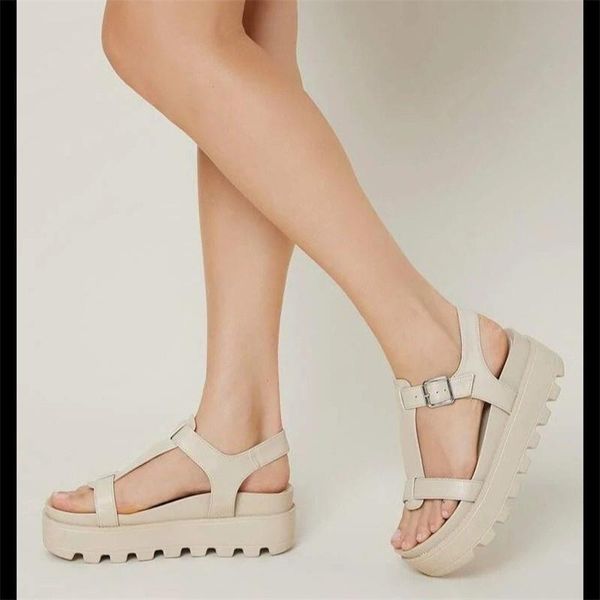 

ladies wedge high heel sandals summer 2021 platform plus size 36-43 arrival, Black