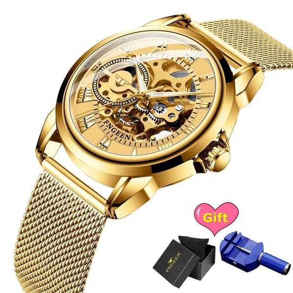 

wristwatches automatic men women luxury watch waterproof luminous wrist stainless steel casual fashion mechanical wristwatch gifts, Slivery;brown