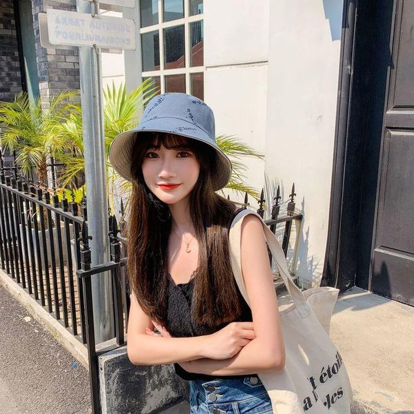 

bucket hat fashion in spring and summer, Blue;gray