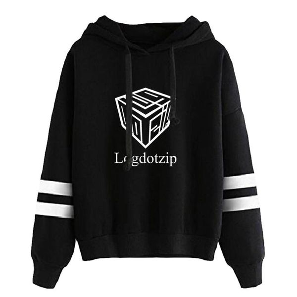 

men's hoodies & sweatshirts logdotzip fashion long sleeve hooded casual streetwear clothes, Black