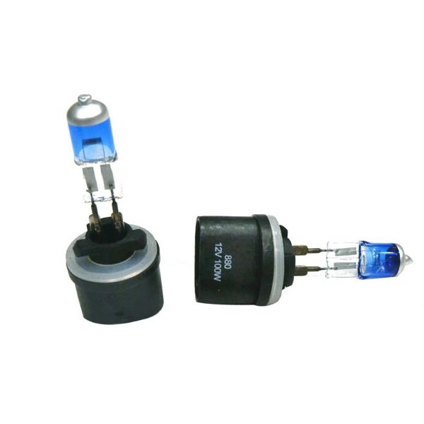 

car headlights a pair of 880 12v 100w 6000k super white light auto halogen bulb front fog lamps