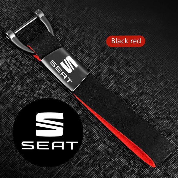 

keychains suede fur key chain with car logo is suitable for seat leon ibiza cupra altea belt racing keychain accessories, Silver