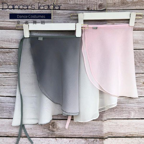 

stage wear ballet tutu female gradient chiffon lace elastic belt professional dance performance bust printed small gauze, Black;red