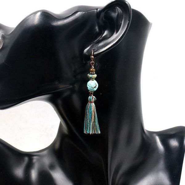 

ethnic style rice beads pendant earrings three-dimensional leaf shell hollow sunflower tassel stud, Golden;silver