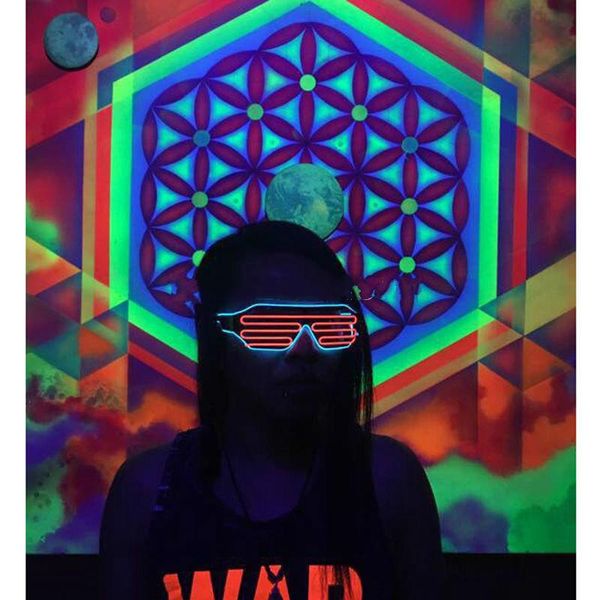 

party masks led glowing glasses halloween neon lights christmas flashing light sunglasses glass holiday supplies