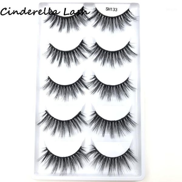 

pairs 3d mink lashes natural false eyelashes dramatic volume fake makeup eyelash extension silk cinderella1
