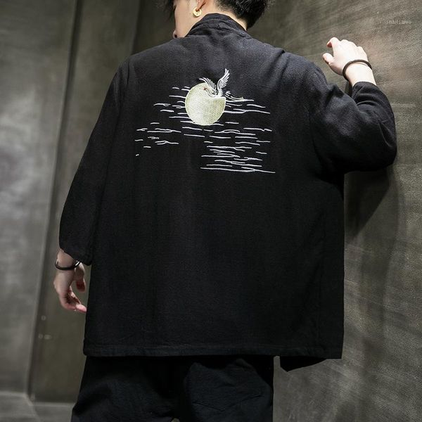 

ethnic clothing autumn yukata men kimono cardigan japanese kimonos coat cosplay costume printed asian clothes beach casual shirts, Red