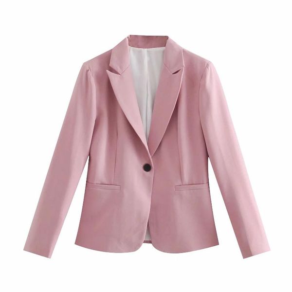 

women's suits & blazers stylish basic blazer jacket single button double pockets office lady casual vintage chic sui, White;black