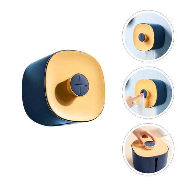 

tissue boxes & napkins toilet holder storage case wall mount box (blue)