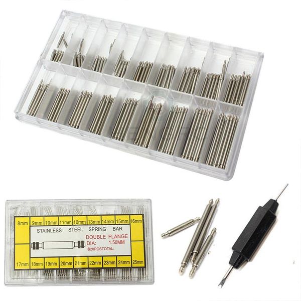

repair tools & kits 270pcs/set watch accessories watchband stainless steel metal spring bars 8mm - 25mm strap belt