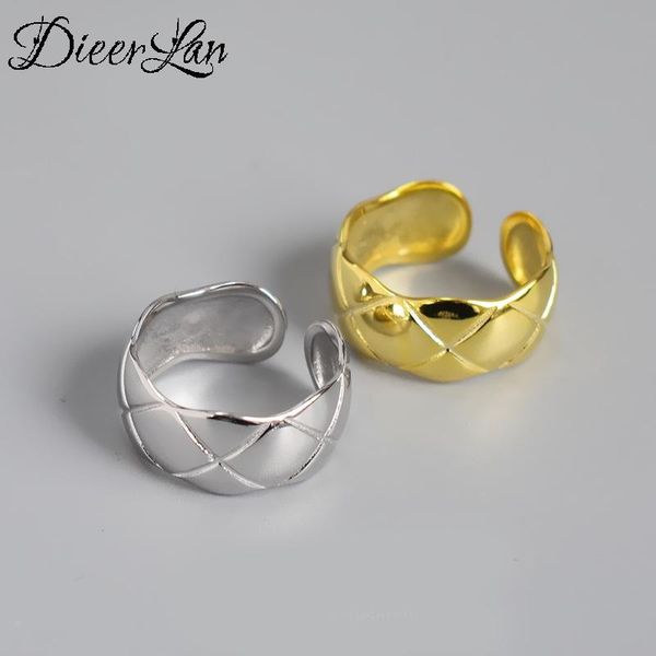 

100% real 925 sterling silver letter rings for women big finger jewelry men cluster, Golden;silver
