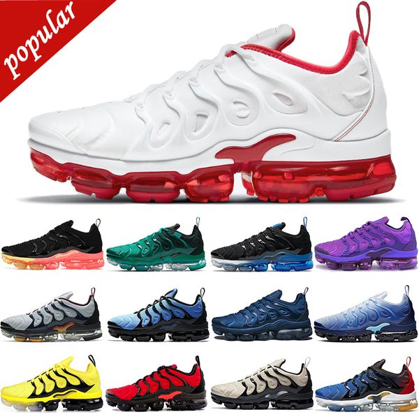 

wholesale tn plus running shoes for men women triple black white cherry fresh atlanta hyper blue 045 bred pure platinum mens trainers sport