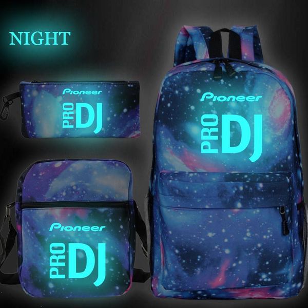 

backpack 2021 pioneer pro dj print 3pcs/set school bags for teenager boys girls bagpack women men mochila backpacks