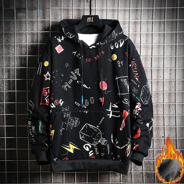 

men's hoodies & sweatshirts fashion men hip hop skateboards casual sweatshirt male japanese harajuku streetwear oversized hoodie techwe, Black