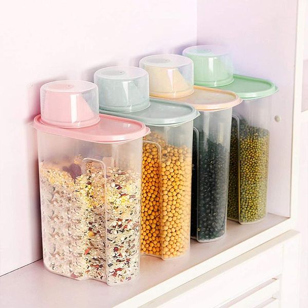 

storage bottles & jars 4pcs sealed food container shatterproof removable lid jar kitchen pantry organization tools