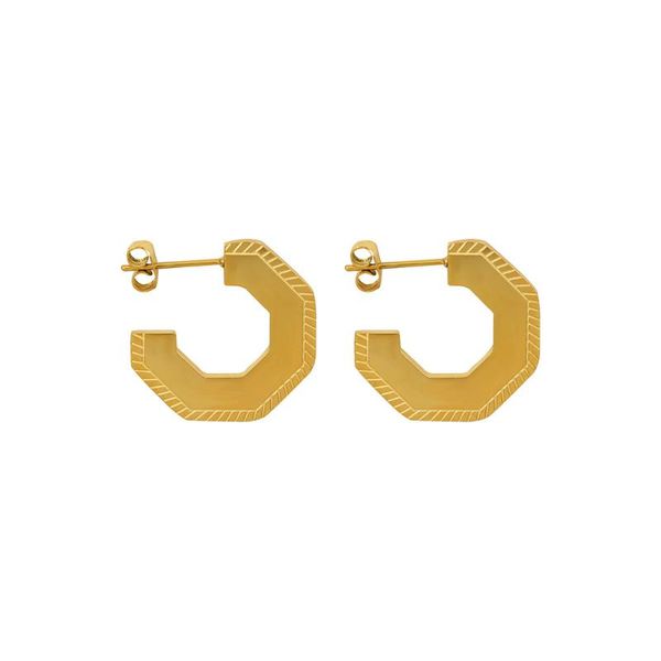 

hoop & huggie 2021 south korea's personality fashion earrings edge geometry in the multilayer lady jewelry, gifts, Golden;silver