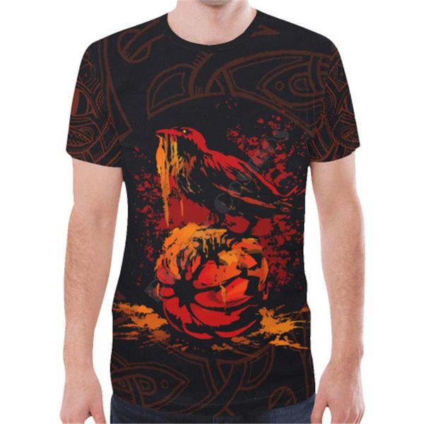 

men's t-shirts bird halloween 3d printed t shirts harajuku streetwear summer women for men funny tshirts short sleeve, White;black