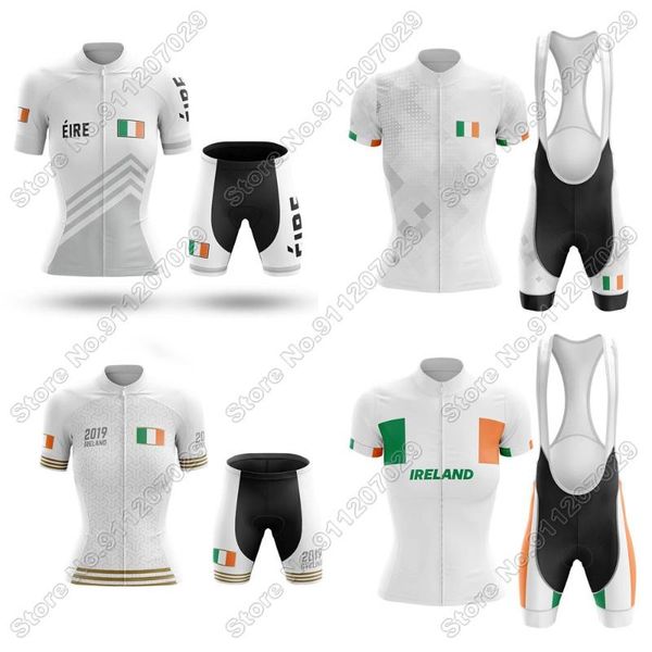 

racing sets ireland 2021 cycling jersey set summer clothing women road bike shirts suit bicycle bib shorts mtb ropa ciclismo maillot, Black;blue
