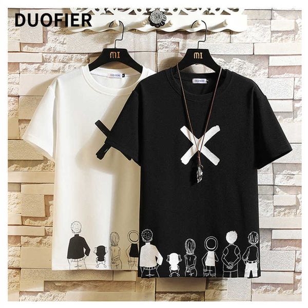 Männer T-shirt Kurzarm Sommer Druck T-shirt Oansatz Harajuku Mann Tops Streetwear Fashion T-stücke Casual Kleidung Plus Größe 5XL 210603