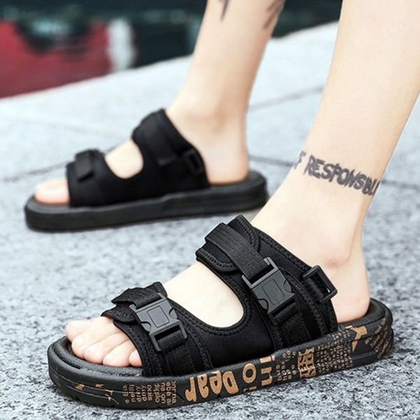 

men's casual sandals slippers breathable and comfortable s14, Black