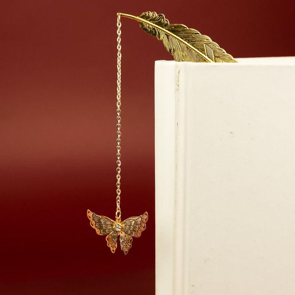 

bookmark creative butterfly specimens pendant metal book mark stationery school office supply escolar papelaria