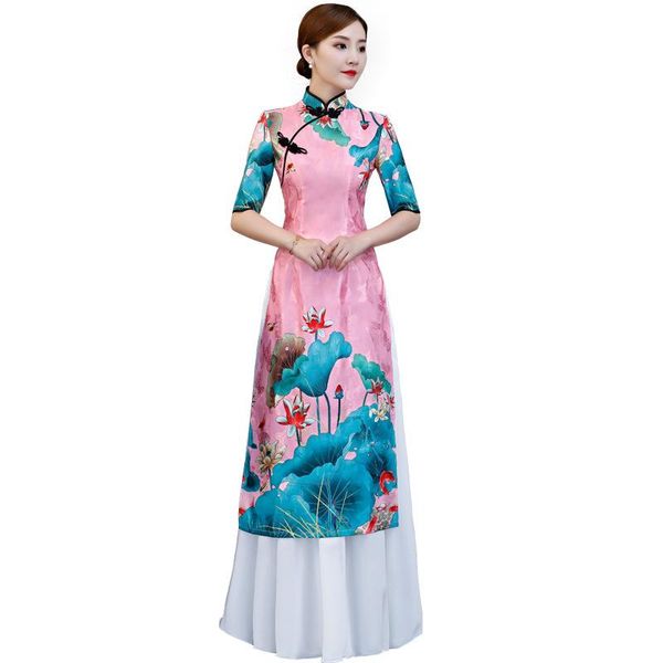 

ethnic clothing 2021 arrival spring and summer elegent chinese traditional plus size cheongsams qipao s-5xl, Red
